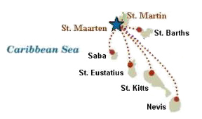 Winair Route Map